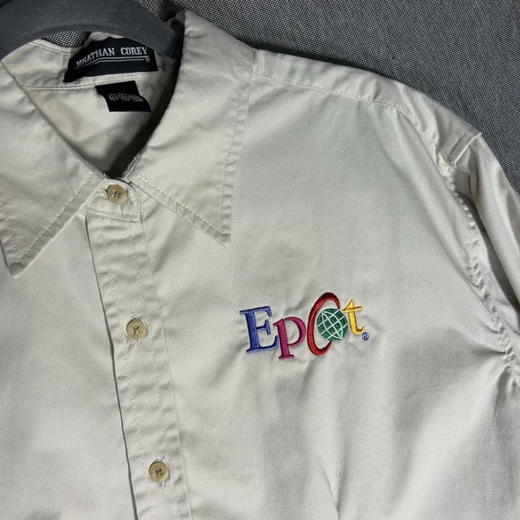 Disney Other - Epcot Disney Cast Member Uniform Shirt Large Vintage Jonathan Corey Workwear